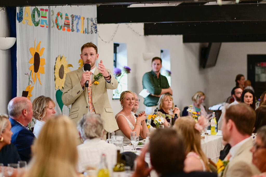 Groom's speech at Leicestershire wedding in Market Harborough