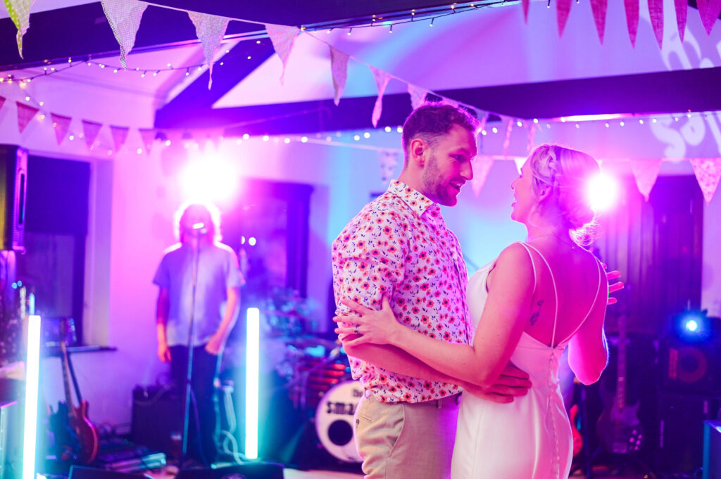 First dance with the bridge and groom at Market Harborough wedding