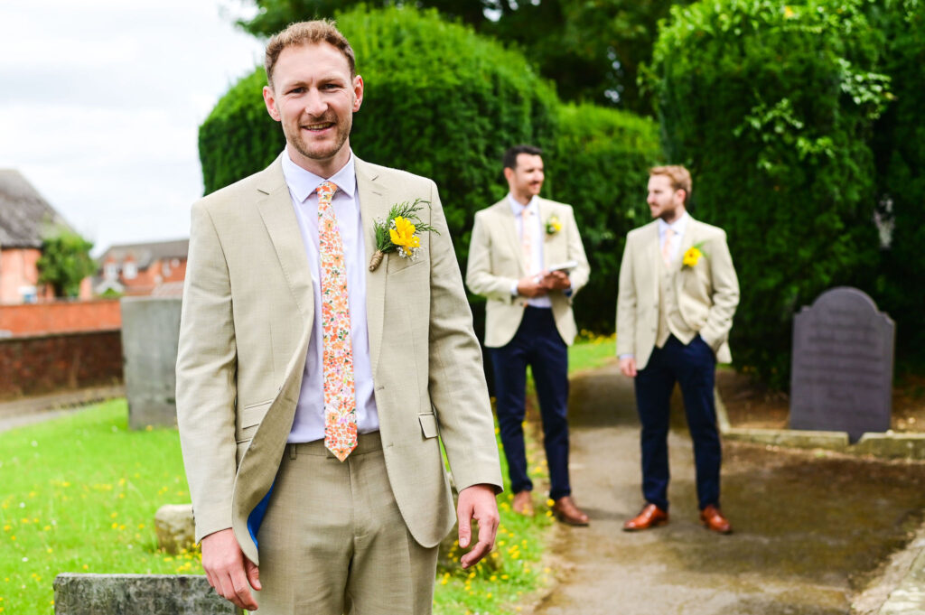 Photograph of Groom at Market Harborough wedding